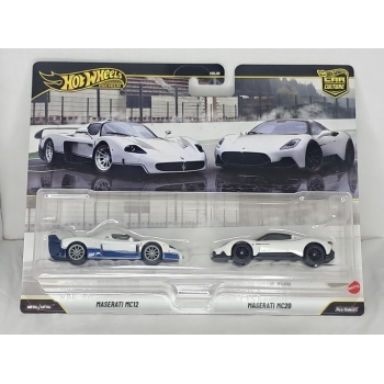 Hot Wheels 1:64 2 pack Premium - Maserati MC12 + Maserati MC20